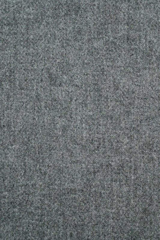 Breanish Tweed - Handwoven Shetland Wool Fabric – 2.8m Length (75cm Wide) | (Grey plain)